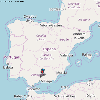 Cuevas Bajas Karte Spanien