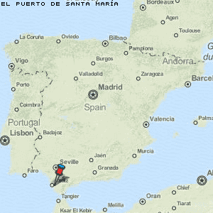 El Puerto de Santa María Karte Spanien