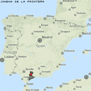 Jimena de la Frontera Karte Spanien