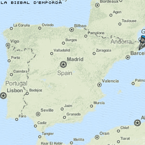 la Bisbal d'Empordà Karte Spanien