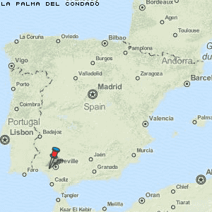 La Palma del Condado Karte Spanien