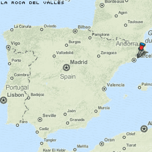 la Roca del Vallès Karte Spanien