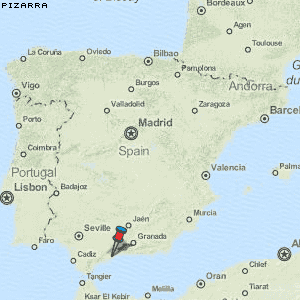 Pizarra Karte Spanien