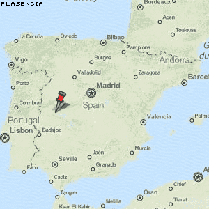 Plasencia Karte Spanien