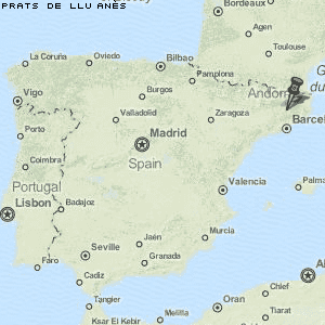 Prats de Lluçanès Karte Spanien