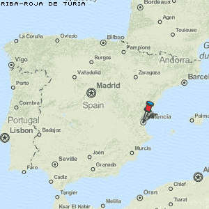 Riba-roja de Túria Karte Spanien