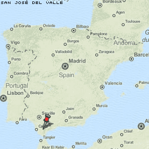San José del Valle Karte Spanien