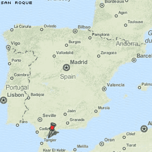 San Roque Karte Spanien
