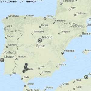 Sanlúcar la Mayor Karte Spanien
