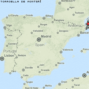 Torroella de Montgrí Karte Spanien