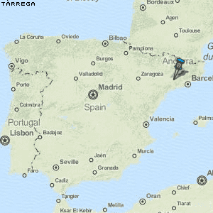 Tàrrega Karte Spanien