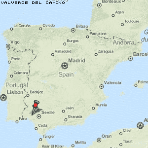 Valverde del Camino Karte Spanien
