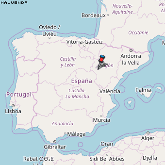 Maluenda Karte Spanien