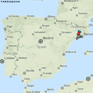 Tarragona Karte Spanien