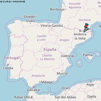 Bourg-Madame Karte Spanien