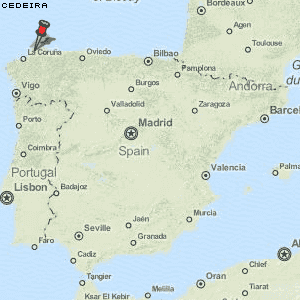 Cedeira Karte Spanien