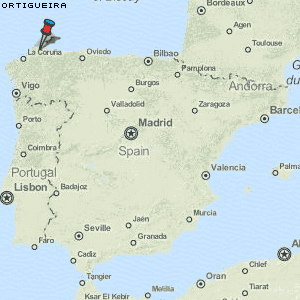 Ortigueira Karte Spanien