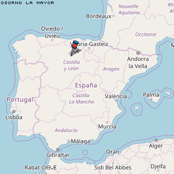 Osorno la Mayor Karte Spanien
