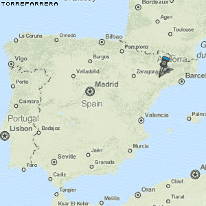 Torrefarrera Karte Spanien