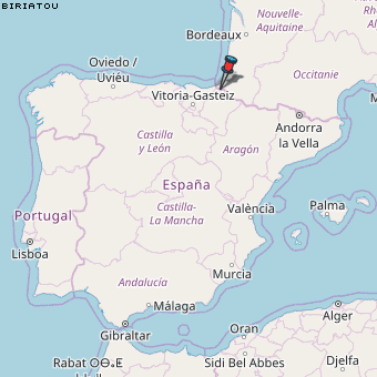 Biriatou Karte Spanien