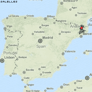 Salelles Karte Spanien