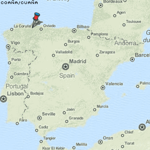 Coaña/Cuaña Karte Spanien