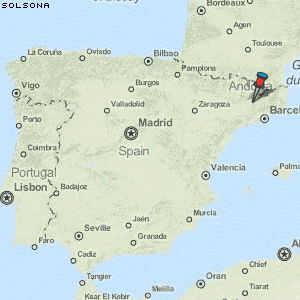 Solsona Karte Spanien