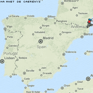 Maçanet de Cabrenys Karte Spanien
