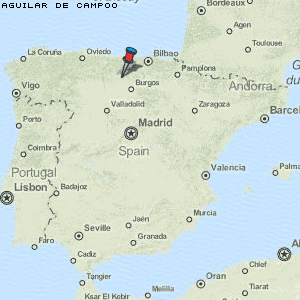 Aguilar de Campoo Karte Spanien
