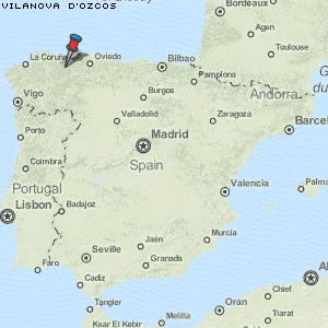 Vilanova d'Ozcos Karte Spanien