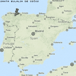 Santa Eulalia de Oscos Karte Spanien