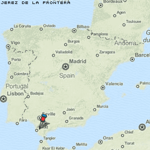 Jerez de la Frontera Karte Spanien