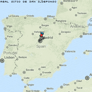 Real Sitio de San Ildefonso Karte Spanien