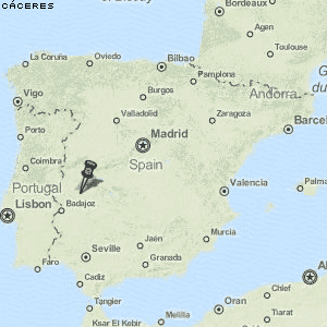 Cáceres Karte Spanien