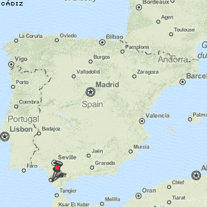 Cádiz Karte Spanien