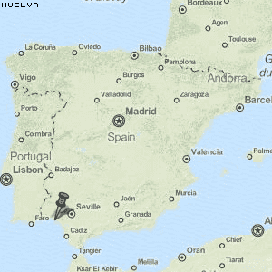 Huelva Karte Spanien