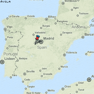 Ávila Karte Spanien