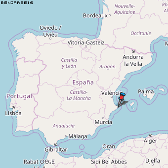 Beniarbeig Karte Spanien