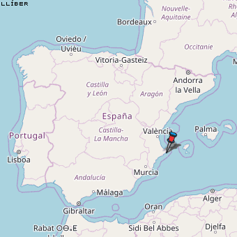 Llíber Karte Spanien