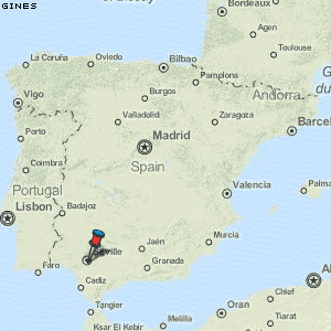 Gines Karte Spanien