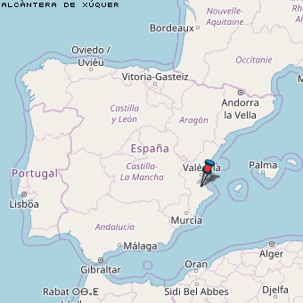 Alcàntera de Xúquer Karte Spanien