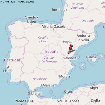 Mora de Rubielos Karte Spanien