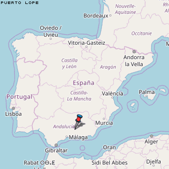 Puerto Lope Karte Spanien
