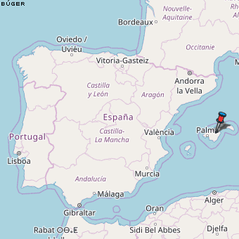Búger Karte Spanien