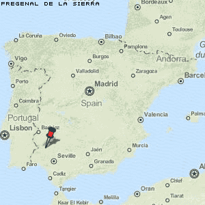 Fregenal de la Sierra Karte Spanien