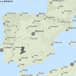 Llerena Karte Spanien