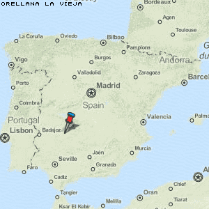 Orellana la Vieja Karte Spanien