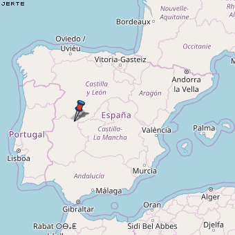 Jerte Karte Spanien