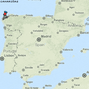 Camariñas Karte Spanien