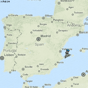 Xàbia Karte Spanien